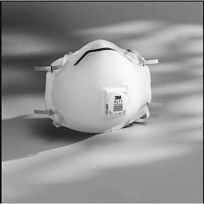 3M 8511 Standard Dual Braided Elastic White Disposable Particulate Respirator, N95 Filter Class 70070757557 3-M70070757557