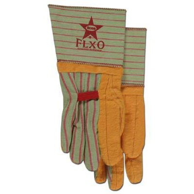 Flxo 1Bc0666 Fleece And Cotton Back Gloves, Gold/Green/Red, One Size Fits All, Straight Thumb BOS1BC0666 - and