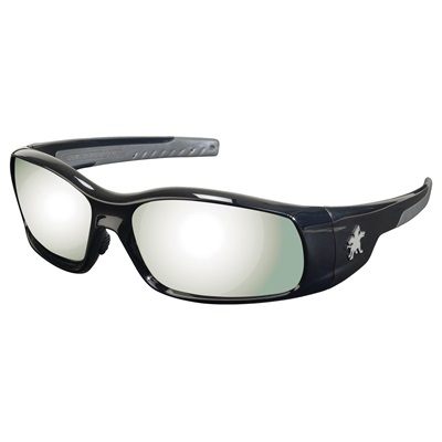 Swagger Black Frame Silver Mirror Lens Safety Glasses CRWSR117 CRWSR117
