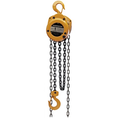Harrington Cf010-10 1 Ton Hand Chain Hoist, 10Ft Lift HRRCF010-10 HRRCF010-10