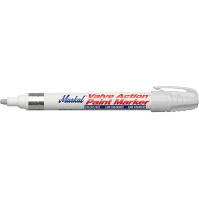 La-Co Markal Valve Action 96820 White Paint Marker, 1/8 Inch Medium Tip 96820 MKL96820
