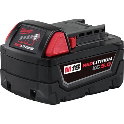 Milwaukee 48-11-1850 M18 Red Lithium Xc5.0 Battery Pack, Extended Capacity 48-11-1850 MLW48-11-1850