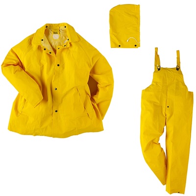 Neese Industries 1600S Polyester/Vinyl Economy Rain Suit, Yellow, Large, Snap NEE1600S-L NEE1600S-L