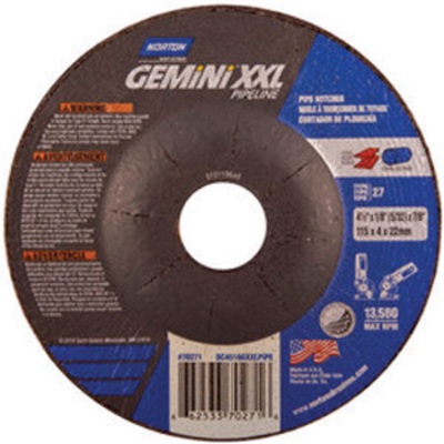 Norton 4-1/2&quot;&quot;X1/8 &quot;&quot;X5/8-11 T27 Disc Gemini Xxl 66253370272 NOR66253370272