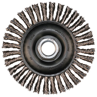 Pferd Advance 82307 Knotted Wire Wheel Brush, 4 Inch Dia., 0.02 Inch Stainless Steel Wire 82307 PFE82307