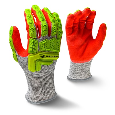 Radians Impact Glove Cut Level 5 Hi Vis Foam Nitrile Palm Large   RPGRWG603-L