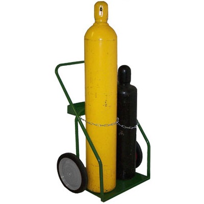 Saftcart 860-14 Powder Coat Steel Continuous Handle Welding Cylinder Truck, 42 Inch H X 27 Inch W X 12 Inch D, 400 Lb 860-14 SFT860-14
