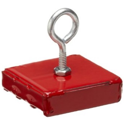 magnet source 07206 red magnet 2 square x 1 2 deep 40 lb pull