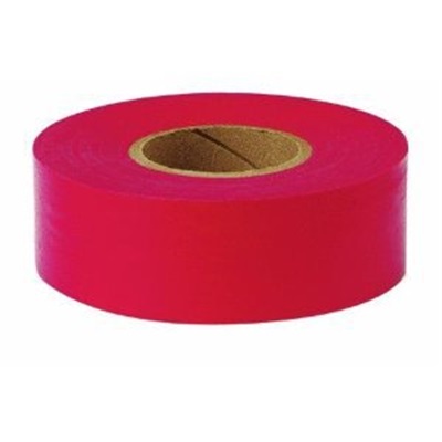 Tapmagic 17021 Poly Vinyl Surveyor Flagging Tape, Red, 1-3/16 Inch W X 300 Ft L TAPEFLAGR TAPEFLAGR