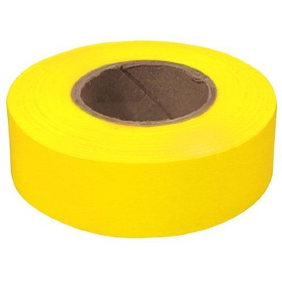 Yellow Flagging Tape, 1-3/16&quot; Wide 2 Mil, 300&#39;   TAPEFLAGY