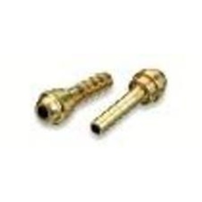 Western 17 Brass Hose Nipple For 1/4 Inch Id Hose, (B-Size) 9/16 Inch Barbed Hose X Female, 1-15/32 Inch L 17 WES17