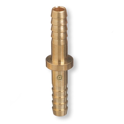 Western 47 Brass Straight Hose Splicer, 3/8 Inch Id Barbed Round Center Hose X 3/8 Inch Id Barbed Round Center Hose 47 WES47