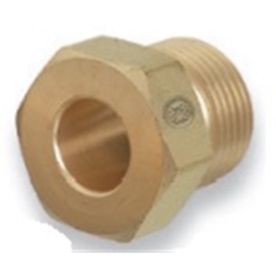 Western 92 Brass Regulator Nut, Cga: 580, 0.96-14 Ngo Rh Female 92 WES92