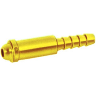 Western Aw-17 Brass Inert Hose Nipple For 1/4 Inch Id Hose, (B-Size) 5/8-18 Barbed Hose, 2-7/32 Inch L AW-17 WESAW-17