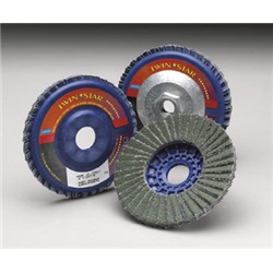 NOR63642504878 - Norton+Twinstar+63642504878+60-Grit+Premium+Ceramic%2fZirconia+Alumina+Type+27+Flat+Flap+Disc%2c+4-1%2f2+Inch+x+7%2f8+Inch