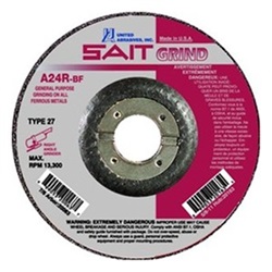 SAI20073 - Sait+20073+24+Coarse+Grit+AlO2+Type+27+Grinding+Wheel%2c+5+Inch+x+1%2f4+Inch+x+7%2f8+Inch