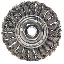 WEI08014 - Weiler+08014+Knotted+Wire+Wheel+Brush%2c+3+Inch+dia.%2c+0.014+Inch+Steel+Wire