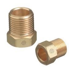 WESAW-14A - Western+AW-14A+Brass+Inert+Hexagonal+Hose+Nut%2c+CGA%3a+032%2c+5%2f8-18+RH+Male