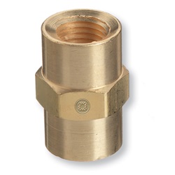 WESBF-4HP - Western+BF-4HP+Brass+Straight+Adapter+Pipe+Coupler%2c+1%2f4+Inch+Female+NPT+x+1%2f4+Inch+Female+NPT