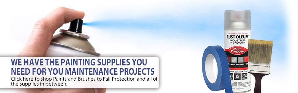 We have the painting supplies you need for your maintenance projects. Click here to shop paints and brushes to fall protection and all of the supplies in between.